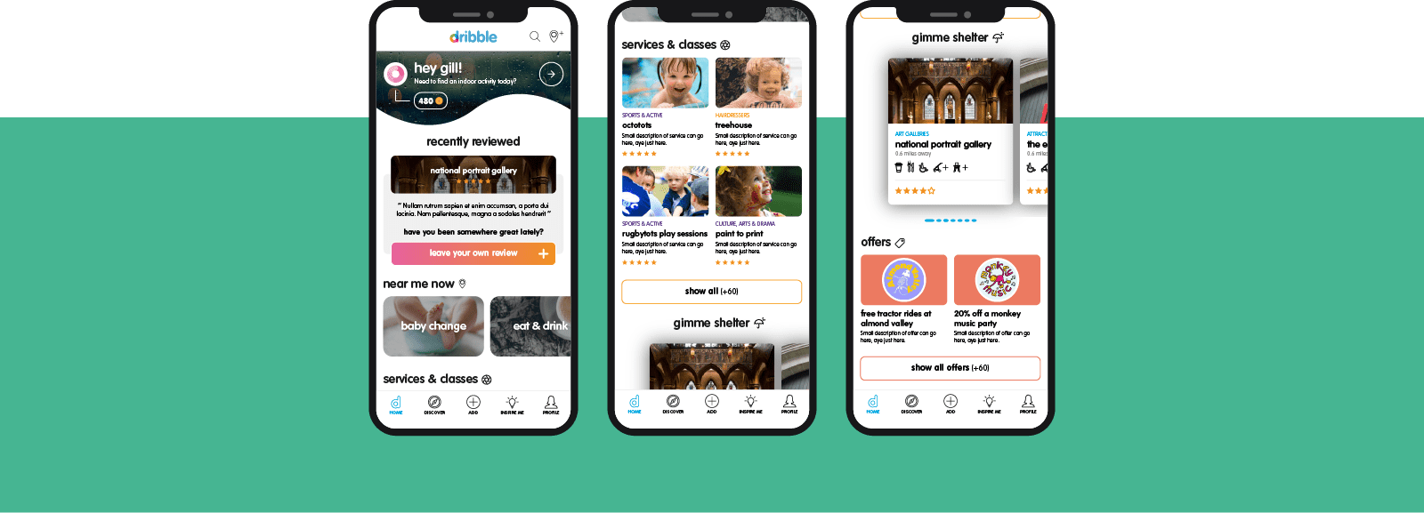 Website design for Dribble