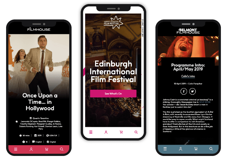 Website design for Edinburgh International Film Festival