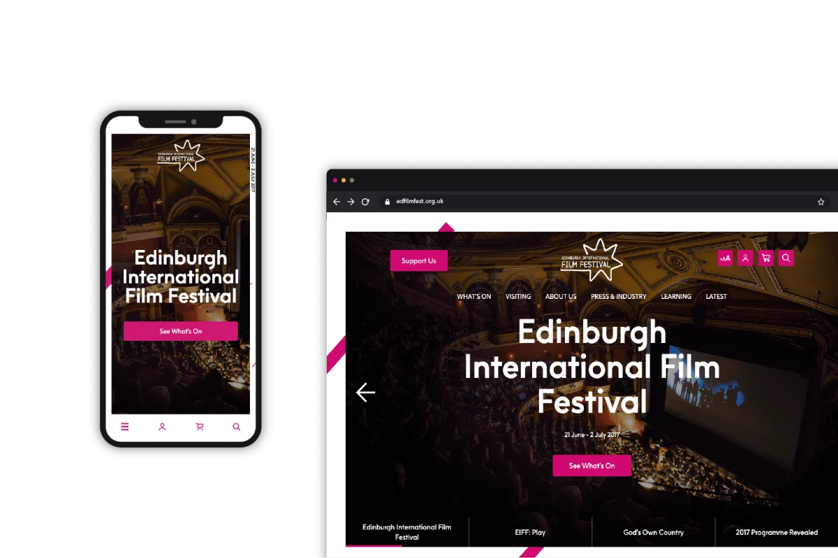 Website design for Edinburgh International Film Festival — Peak Fifteen